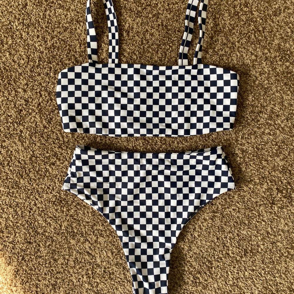 MIKOH Waiku 2 Bottom and Azores Top in Checkered Aquarium